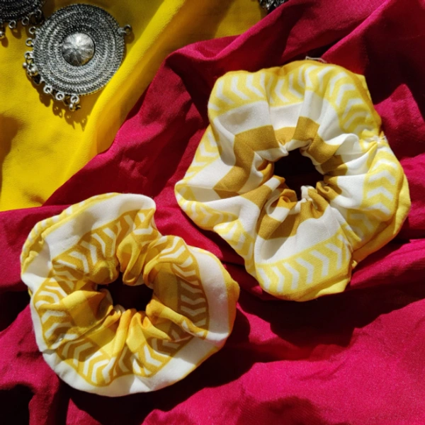 Yellow banana scrunchies combo